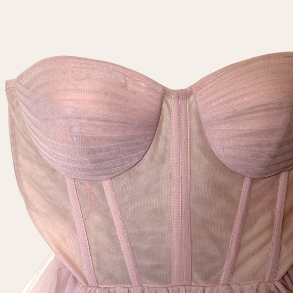 Milla Misty rose tulle midi dress with a corset bustier size XS - Picture 3 of 14